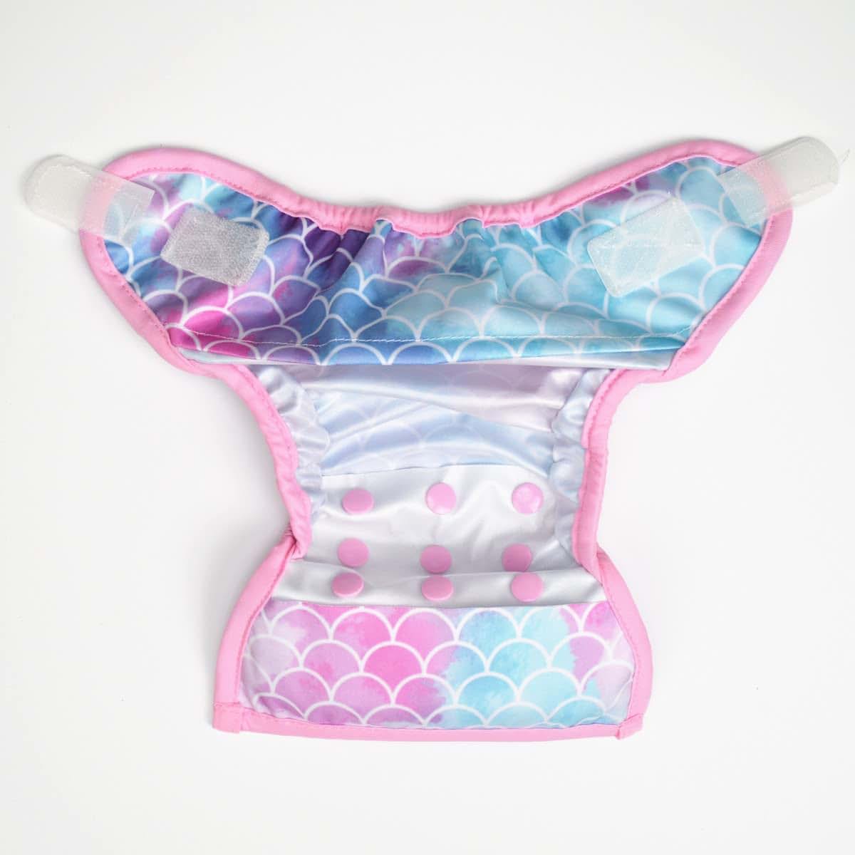 BabyOneStop Newborn Cloth Diaper Cover with Hook and Loop - Gradient Scales