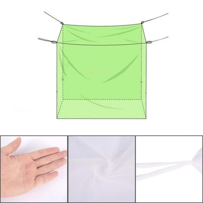 Xierdio Jumbo Mosquito Net Canopy for King Size Bed, White Polyester Mesh