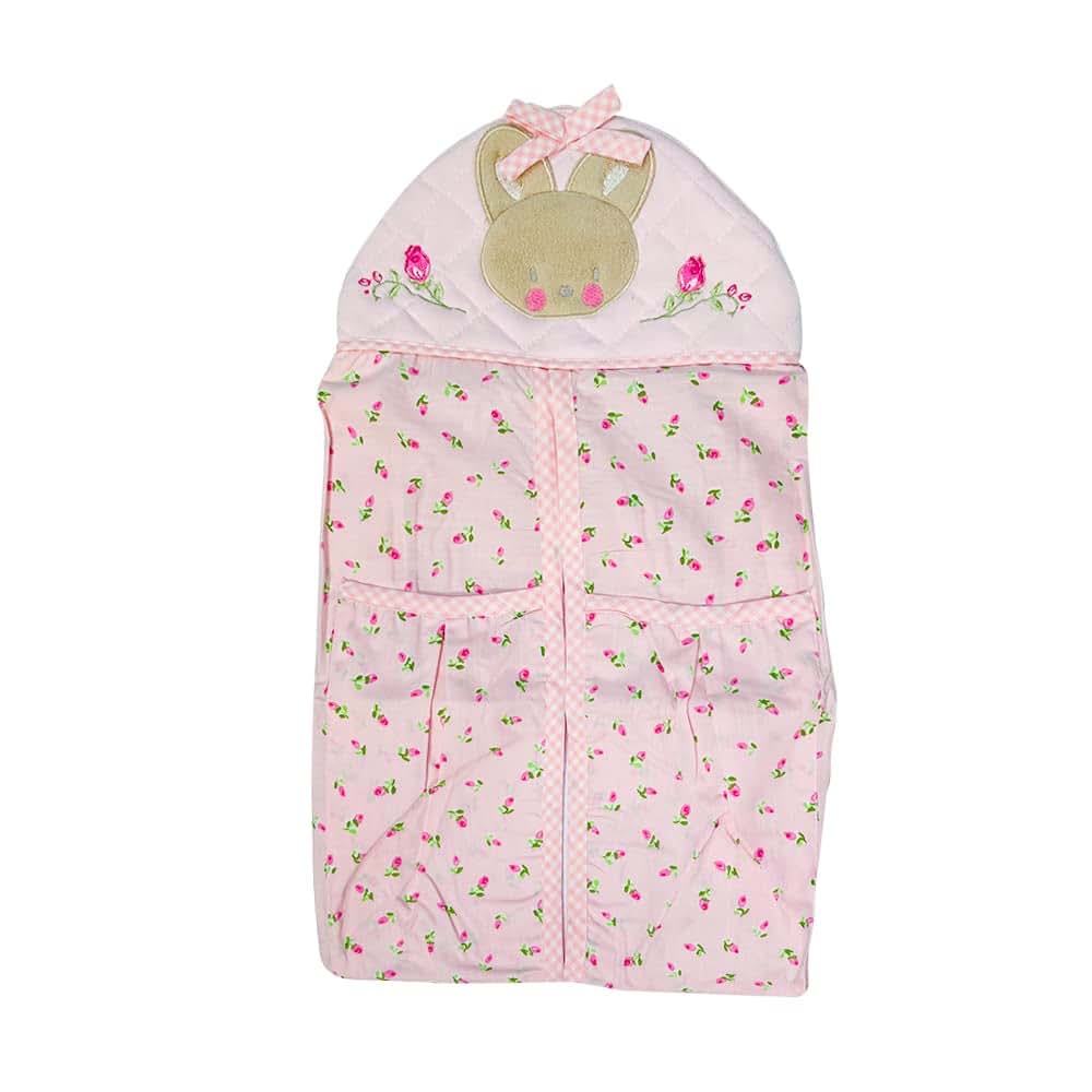 CribMATE Bunny Crib Hanging Diaper Organizer Storage Bag in Pink