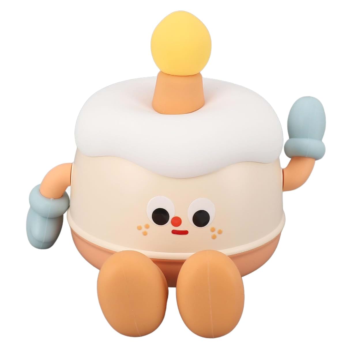 Hamwesh LED Night Lamp, Soft Silicone Birthday Cake Night Light for Kids with Phone Holder & 3 Level Dimming