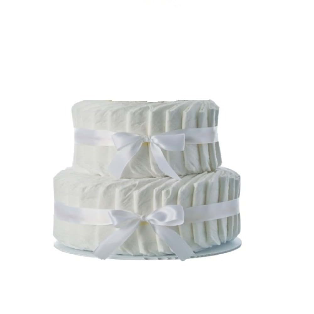 CSM Diaper Cakes New Baby White Cake