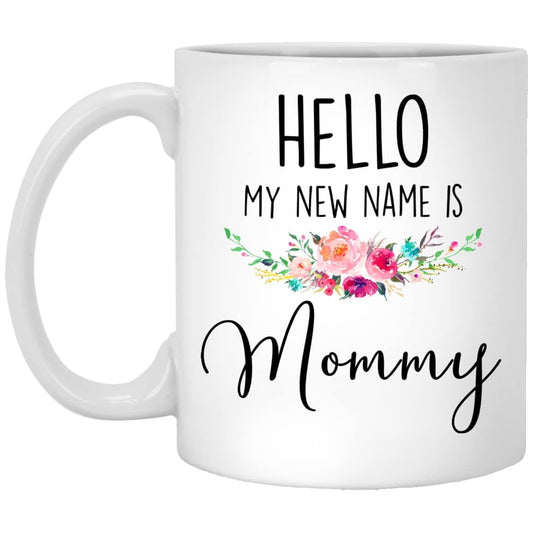 GreenStar Gifts My New Name Is Mommy Mugs, New Mom Dad Parents Expecting Parents Gift Box- Baby Announcement Gender