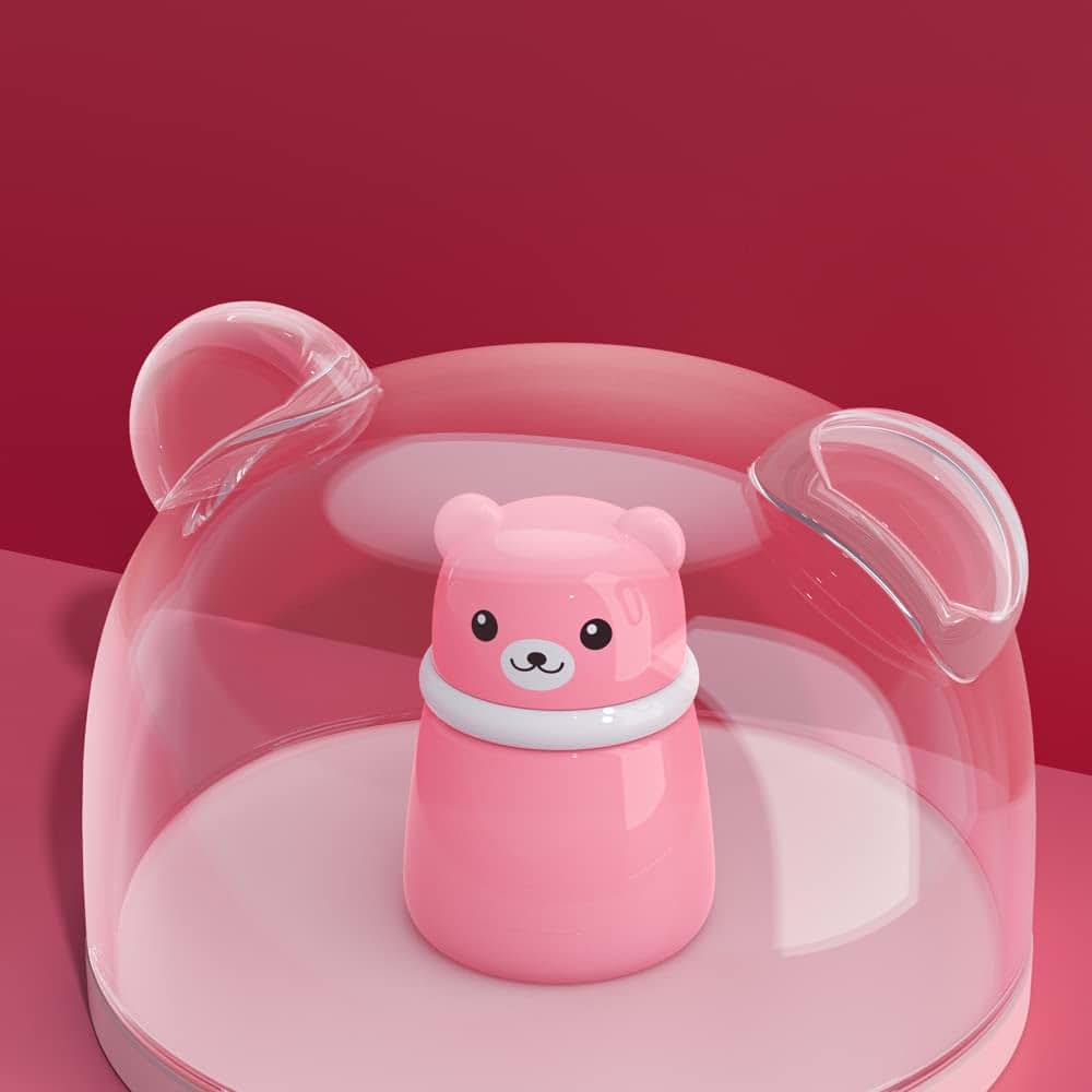 CoaGu Compact Powder Case with Puff for Body Dusting, Pink