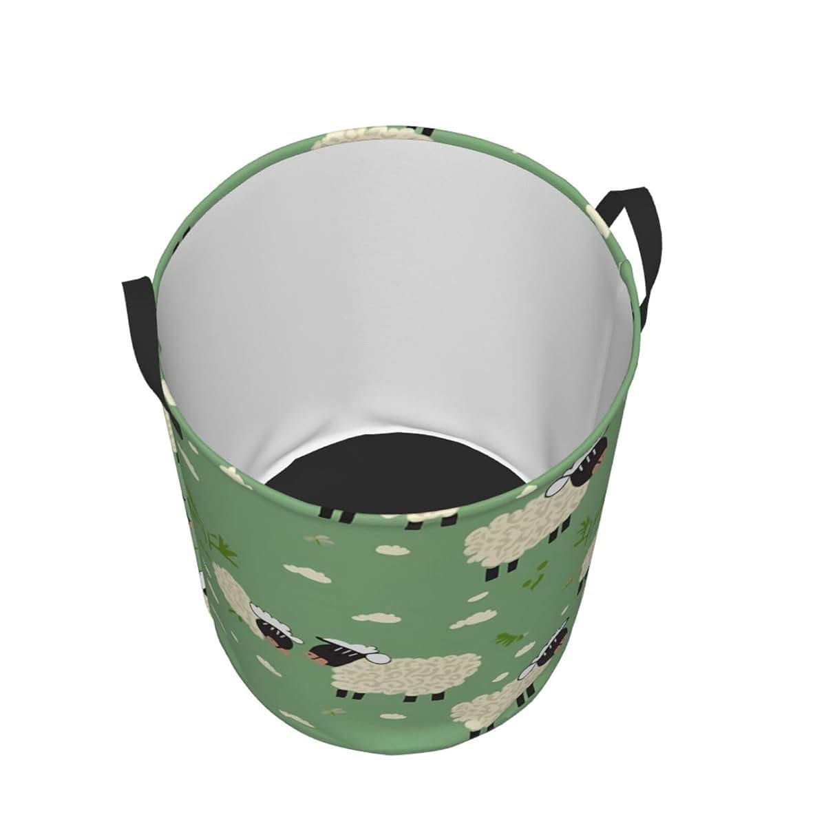 AdaNti Circular Hamper With Sheep Print Medium Storage Bin (photo 3)