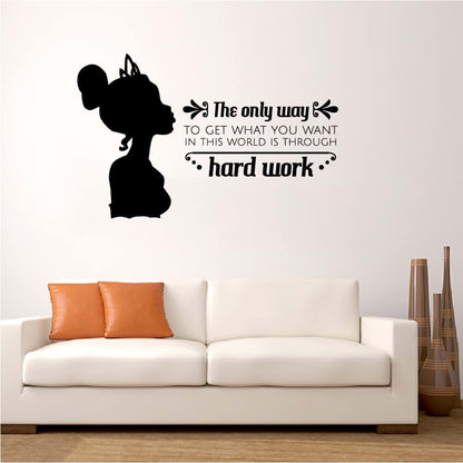 All Things Valuable Princess Tiana Silhouette Vinyl Wall Art Decal