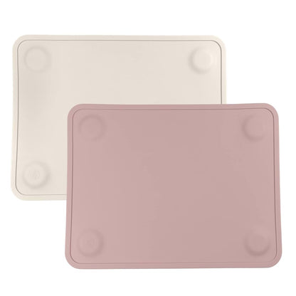 WeeSprout Silicone Suction Placemats with Raised Edges, 2 Pack