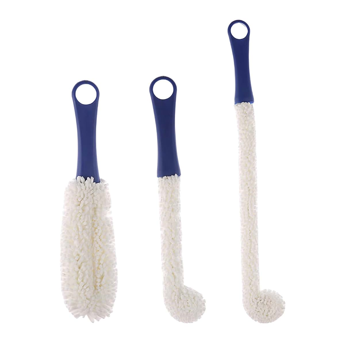 Tenyele 3-Pack Flexible Foam Bottle Brushes For Glassware