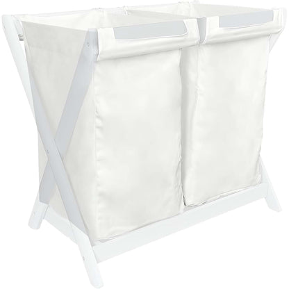 (2 Pack) Calvana Bassinet Stand Hamper Inserts, Compatible with UPPAbaby Bassinet Stands, Dual Compartment with Carry