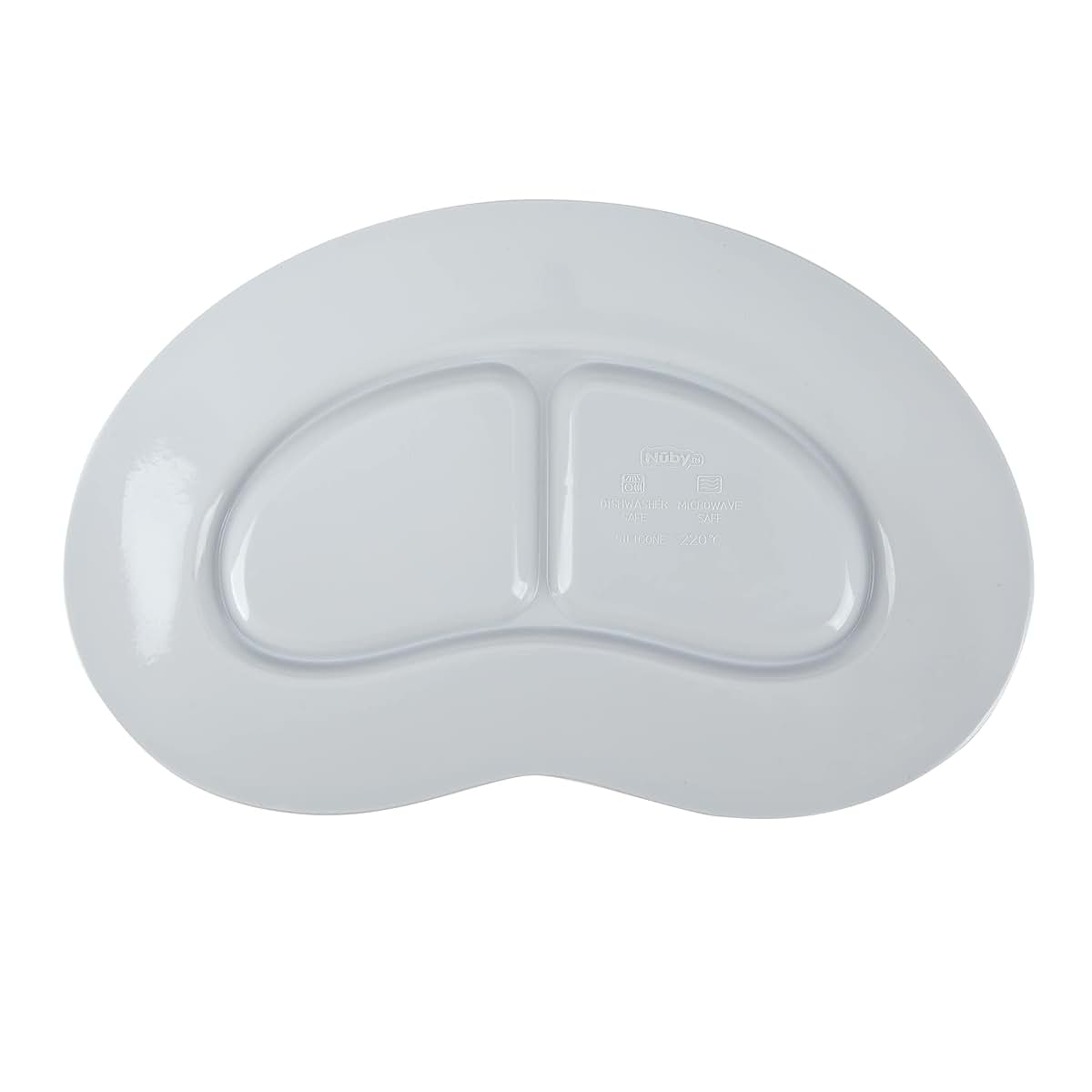 Nuby Sure Grip Miracle Mat 2-Section Suction Plate Gray