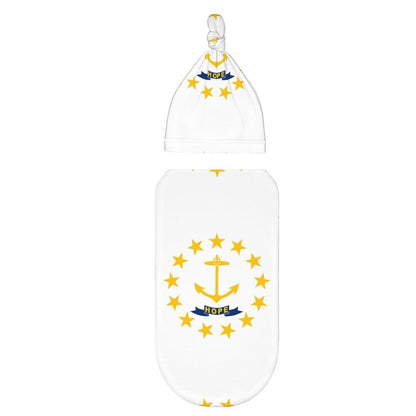 Rhode Island State Flag Newborn Swaddle Set with Beanie Hat