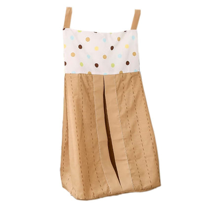 CribMATE Nursery Crib Baby Diaper Stacker 1 PC Beige Pock Dots Crib diaper Hanger Stacker (Beige Dots)