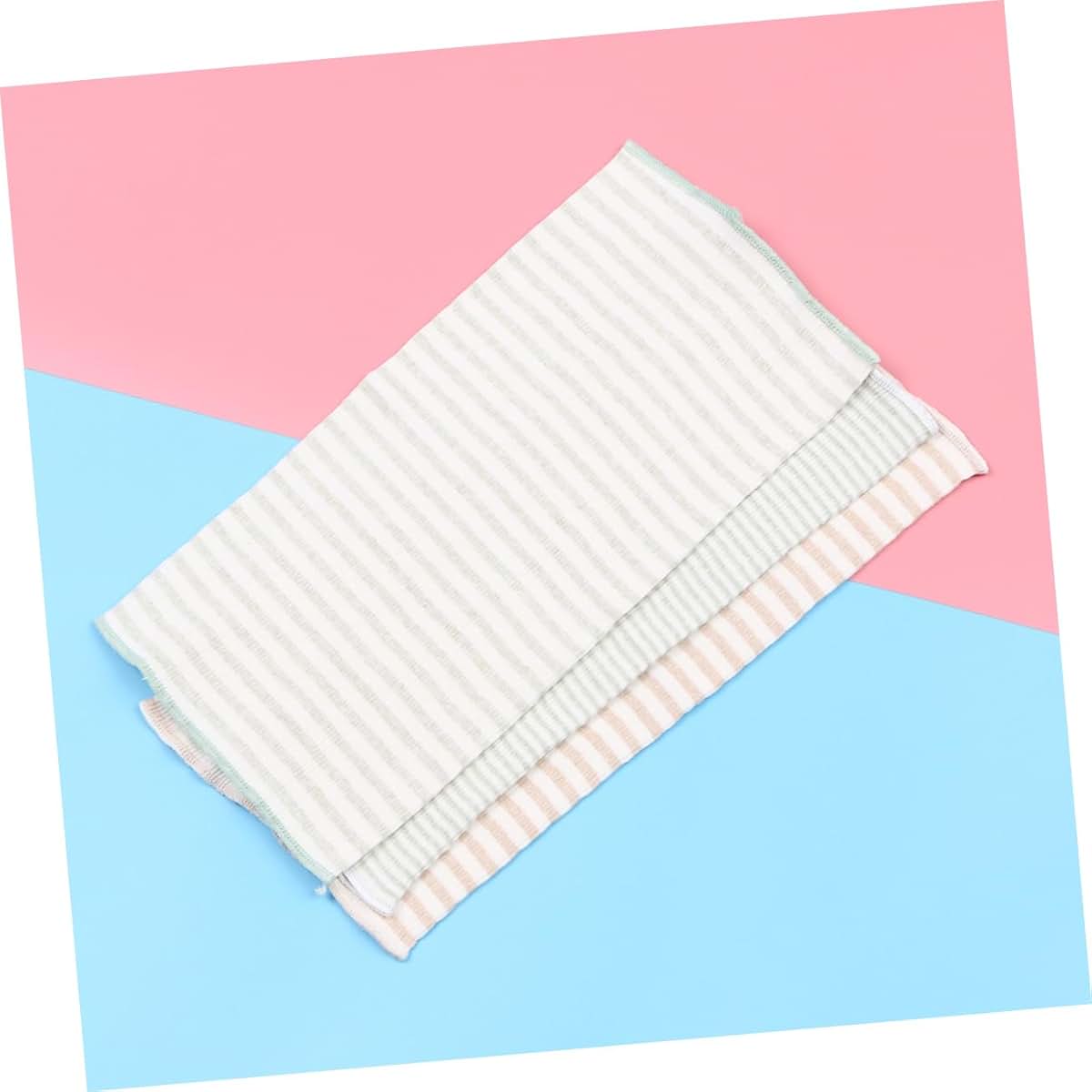 SHOWERORO 3-Pack Stripe Cotton Belly Band for Newborns, Single Layer Navel Wrap, Random Colors
