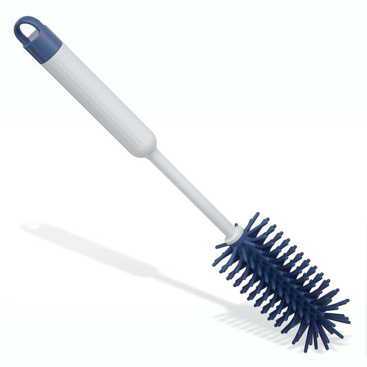 LeLuv Cleaning Brush 13", Grey Silicone Bottle Brush for Long Cylinders