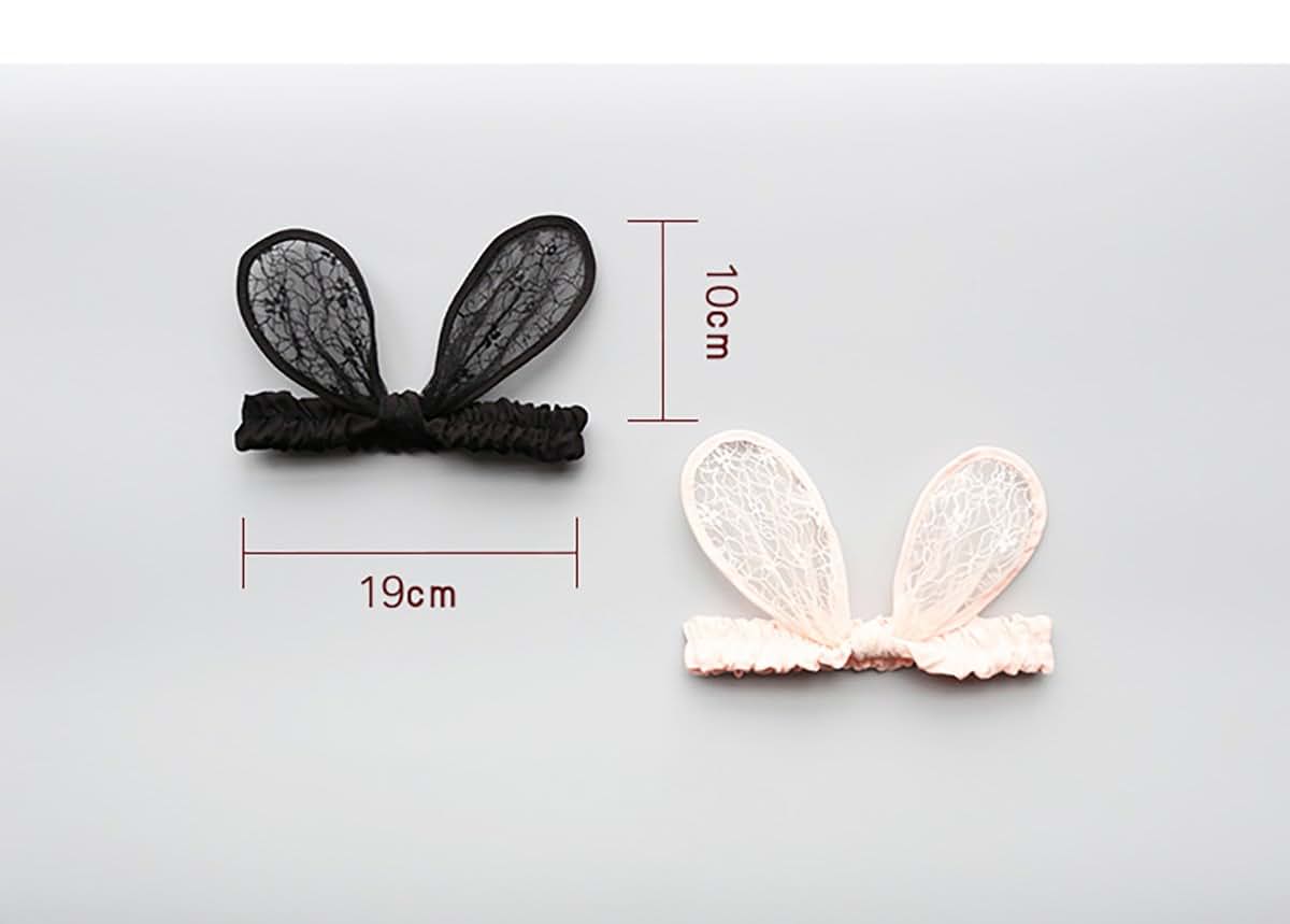 Smartown 2-Pack Easter Bunny Headbands With Lace Elastic Bows (photo 3)