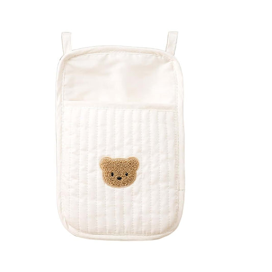 Psdndeww Bedside Storage Bag Multifunctional Cribs Hanging Pocket for Toy Diaper Baby Cribs Storage Bag, Small