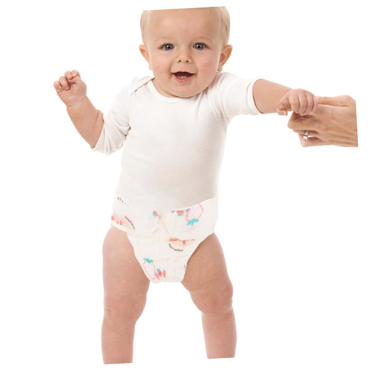 BabyOneStop Soft Cotton Newborn Diapers 2 Pack Reusable Washable Breathable