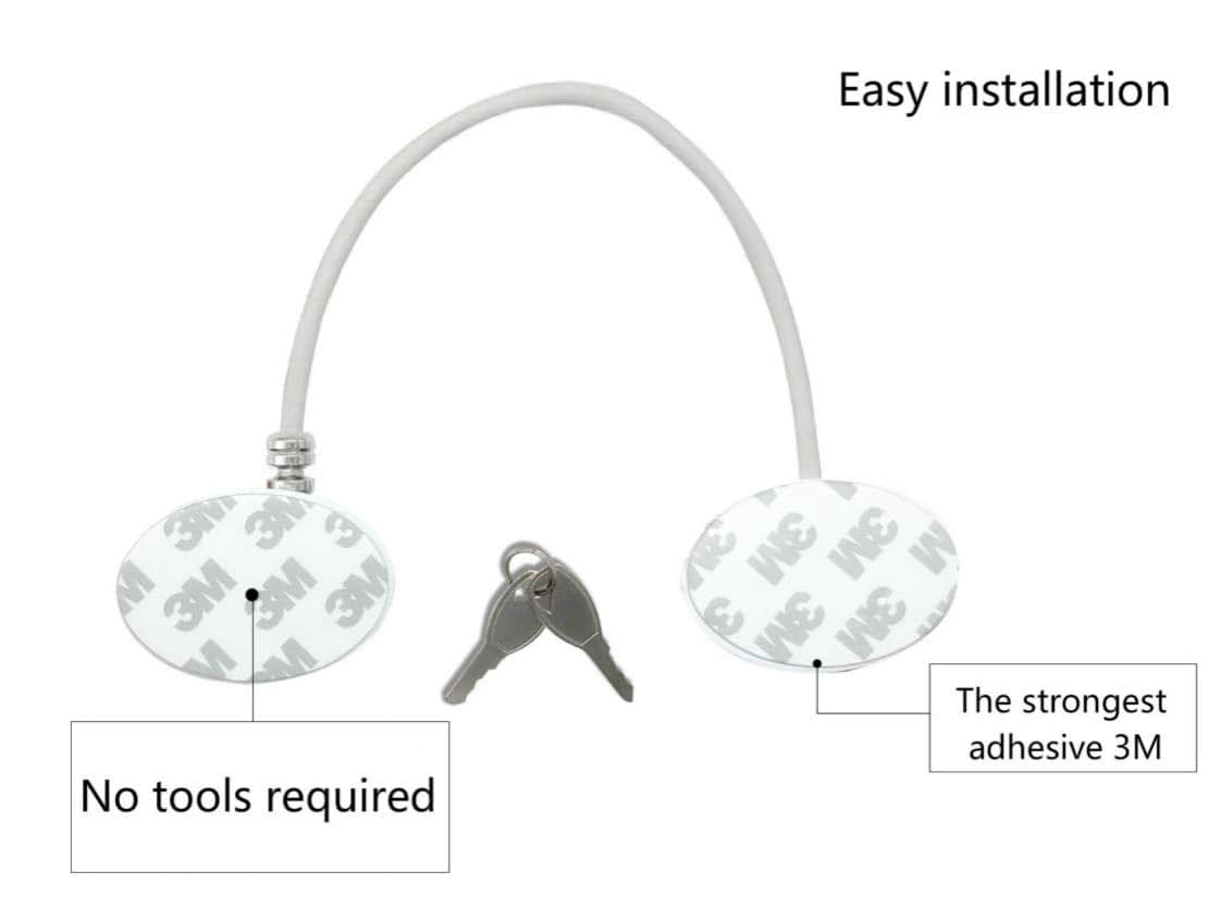 Coco&Angelo Refrigerator Lock with 2 Keys and Adhesive Mount (photo 4)