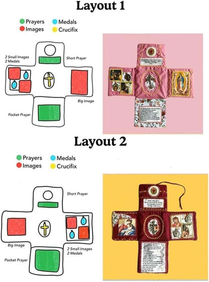 bobojuju Catholic Handmade Pocket Devotional Cross - Blue (photo 3)