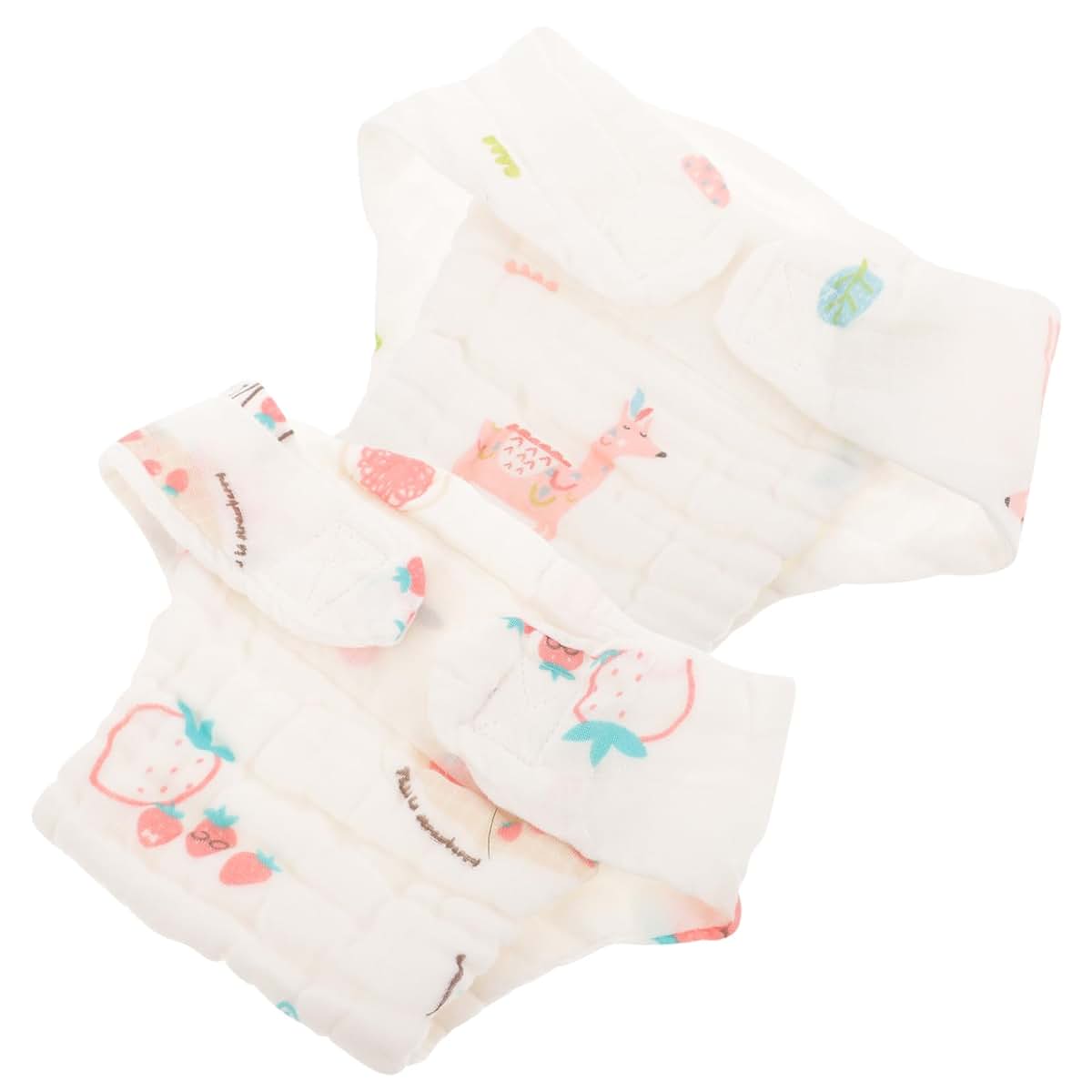 HANABASS 2 Pcs Cotton Gauze Reusable Baby Girl Diaper Pants S Size Washable