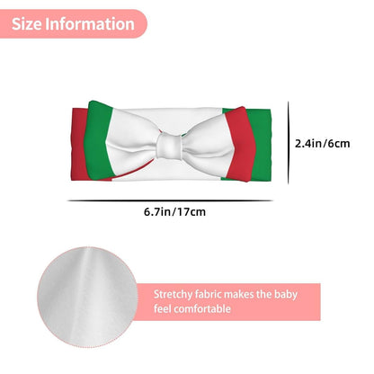 kastiong Italian Flag Baby Bow Headband (photo 3)