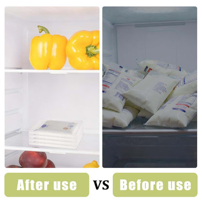 Dicometric 20 Pcs Clear Breast Milk Freezer Storage Organizer With Hinged Lid