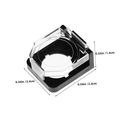 Emergency Stop Button Switch Guard, Black Plastic, 16mm Hole