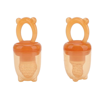 ZMellifluent 2PCS Baby Fruit Feeder Pacifier, Silicone Infant Teething Teether with Anti Leakage Design, Fresh Fruit