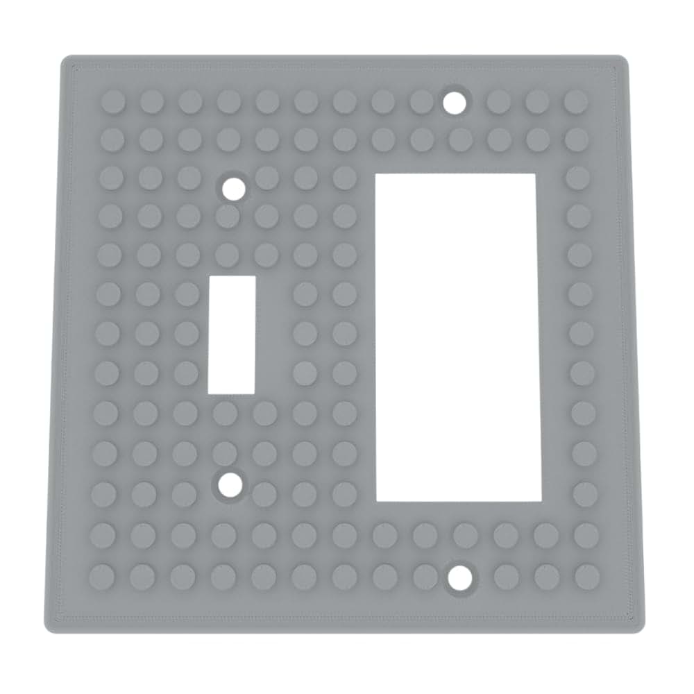 Aunt Lo's Supply Co Building Brick Light Switch Cover Plate - Compatible with Standard Construction Blocks - Double