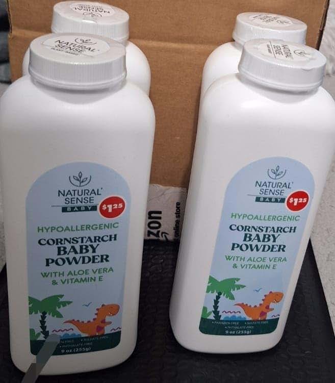 Natural Sense Cornstarch Baby Powder with Aloe Vera and Vitamin E