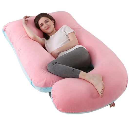ZYYWX Pregnancy Pillow Crystal Plush Body Pillow with Removable Cover for Support of The Abdomen, Waist and Hips (Color