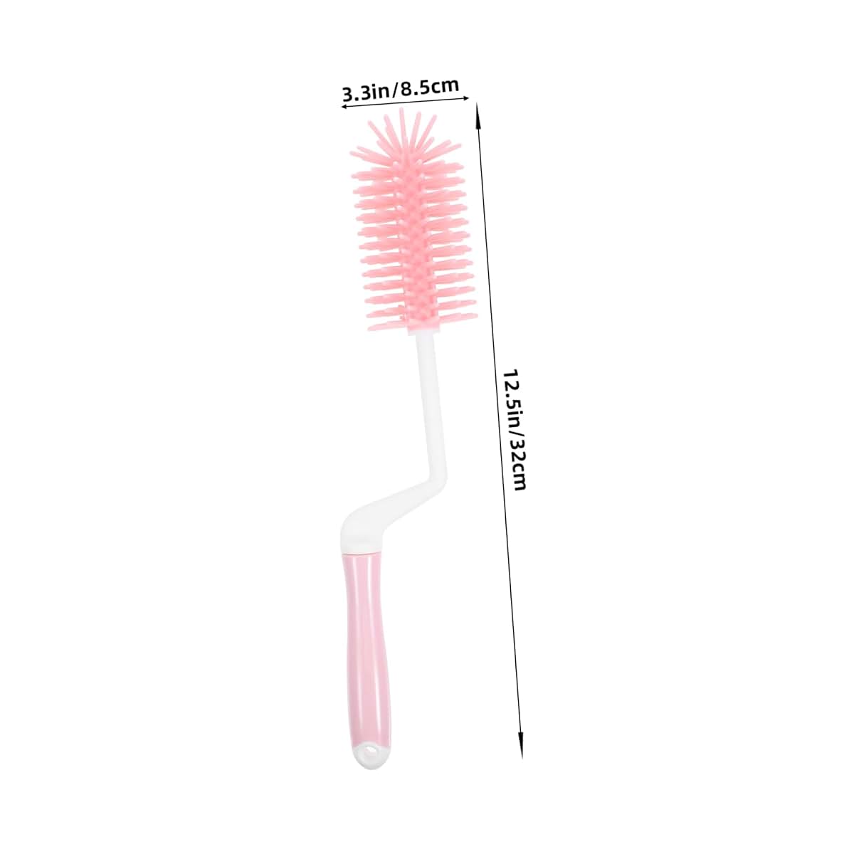 BabyOneStop Silicone Baby Bottle Teat Cleaning Brush Set, Light Grey