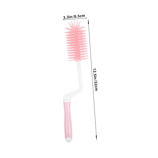 BabyOneStop Silicone Baby Bottle Teat Cleaning Brush Set, Light Grey