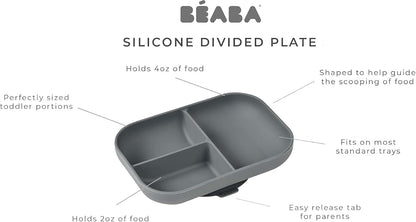 Béaba Beaba Silicone Suction Plates for Baby, Made with High Grade Food Safe Silicone, Toddler Dishes, Soft Unbreakable (photo 2)