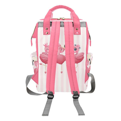 NZOOHY Three Cute Flamingo Personalized Diaper Bag Backpack,Custom Name Diaper Backpack Baby Nappy Bag Mommy Bag for (photo 4)