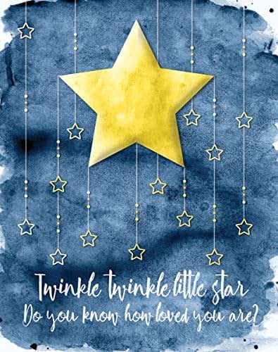 Gango Home Décor Moon and Star Poster Set, Two 11x14 Inch Prints
