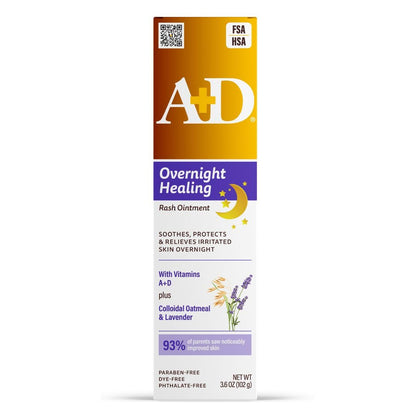 A+D Overnight Diaper Rash Ointment with Lavender