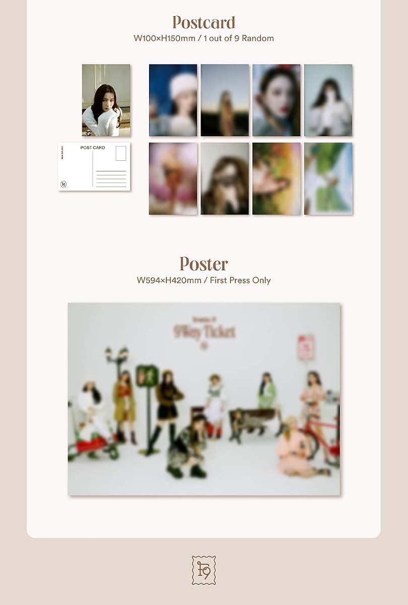 OFF THE RECORD fromis_9 - 9 WAY TICKET (2nd Single Album) Album+Extra Photocards Set (Random ver.)