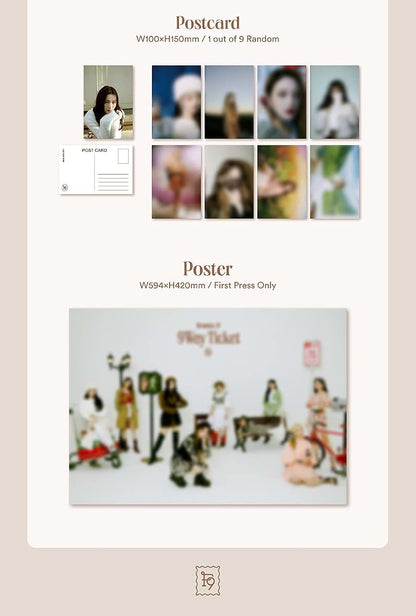 OFF THE RECORD fromis_9 - 9 WAY TICKET (2nd Single Album) Album+Extra Photocards Set (Random ver.)