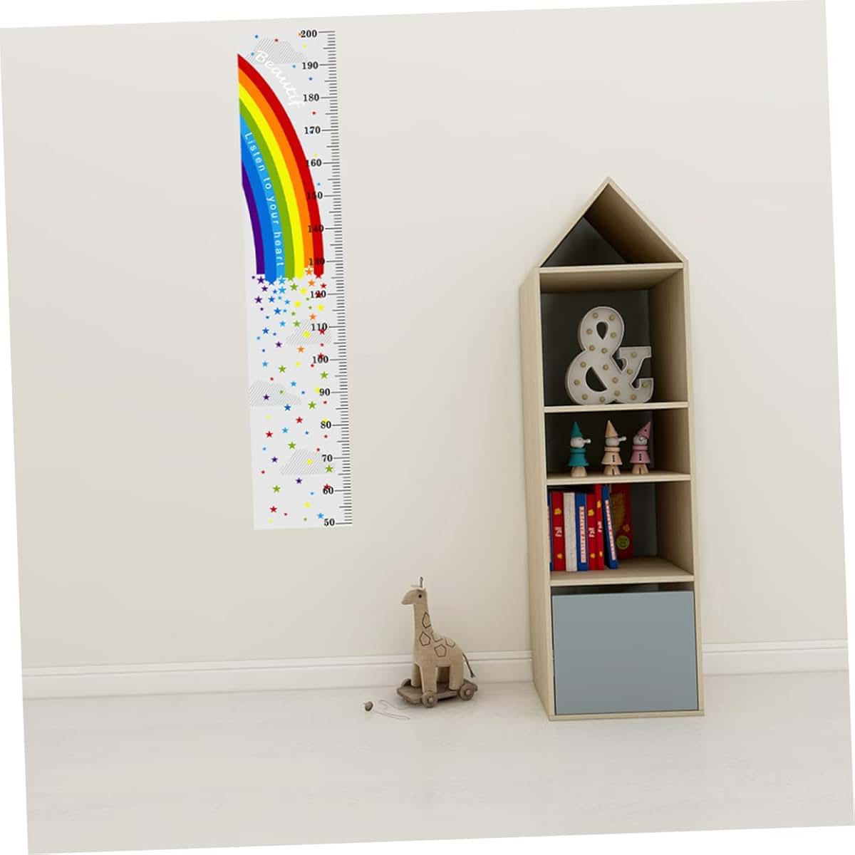 Artibetter Waterproof Height Chart Wall Decal for Kids Room