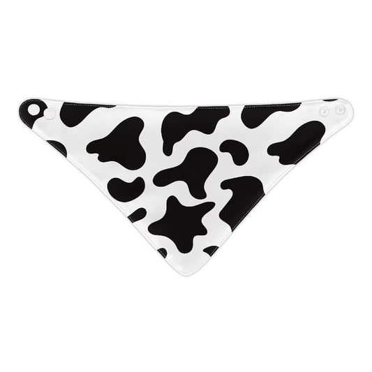 LedBack Cow Print Bibs for Baby Girl Boy Cute Trendy Burp Cloths Childrens Food Bib Milk Cow Soft Baby Bandana Bibs for
