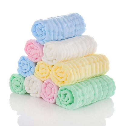 Firstone Baby Muslin Washcloths 10 Pack Cotton Squares