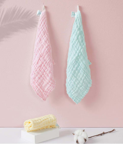 Firstone Baby Muslin Washcloths 10 Pack Cotton Squares (photo 4)