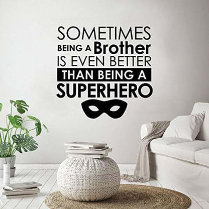 All Things Valuable Brother Life Wall Decal Sibling Quote Vinyl Sticker 30x30 Inch