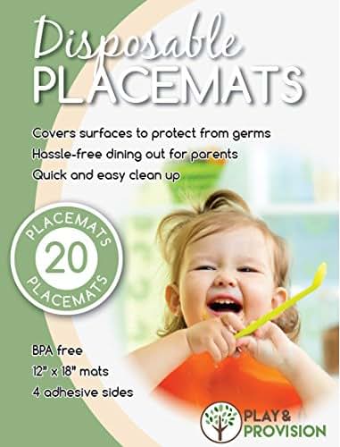 Play&Provision Disposable Placemats for Babies and Toddlers 40 Count