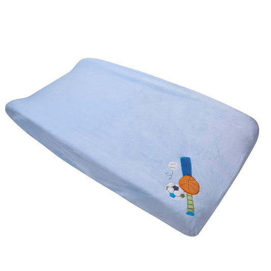CribMATE Coral Velvet Nursery Diaper Changing Table Cover Baby Girl Baby Boy Diaper Changing Pad Cover 1PC (Light Blue