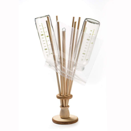 Lehman's Wooden 8-Arm Bag Holder and Bottle Dryer
