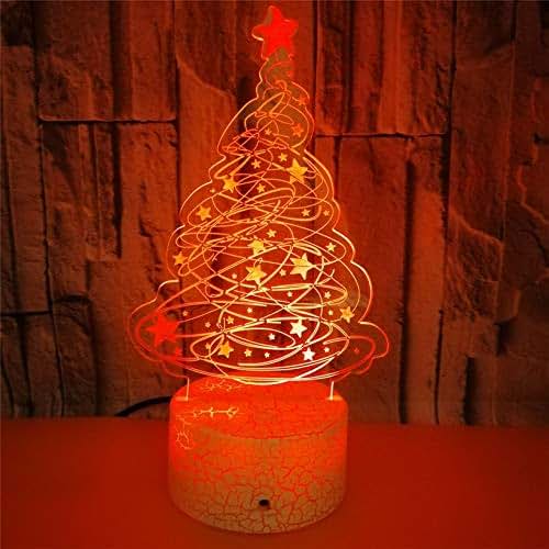 Jinnwell 3D Christmas Tree Night Light Lamp Illusion for Decorative Use