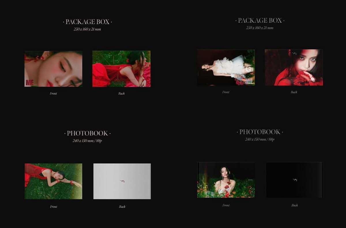 JISOO First Single Album - Black Version CD with Folded Poster