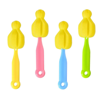 Portable Bottle Nipple Sponge Brush for Baby Water Cups and Bottles