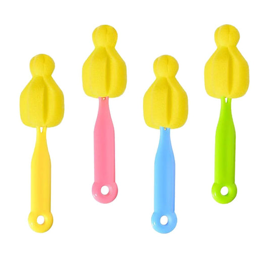 Portable Bottle Nipple Sponge Brush for Baby Water Cups and Bottles